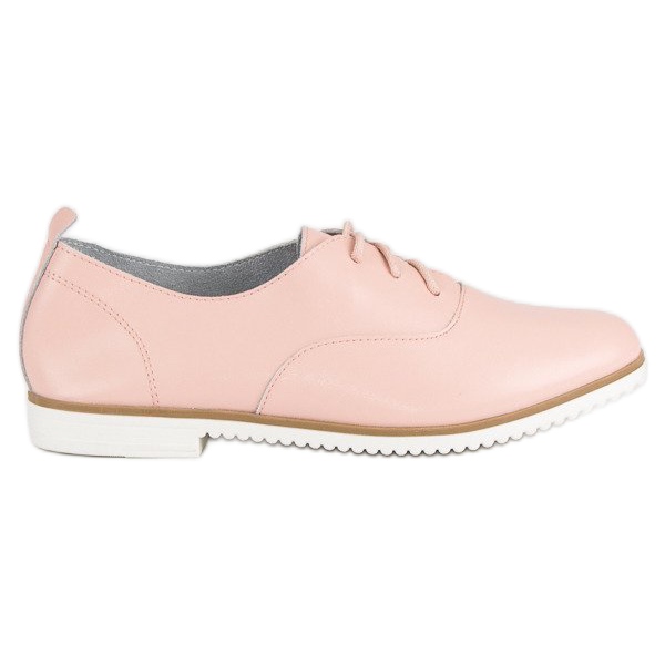 MAZARO Powder Leather Shoes pink
