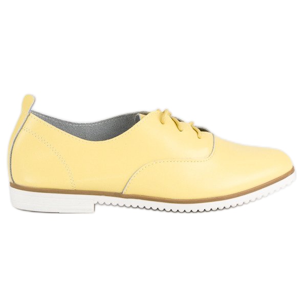 Yellow leather mazaro shoes