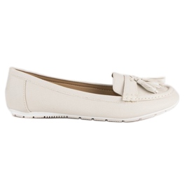 Tullo Beige moccasins with fringes Tullo Beige moccasins with fringes