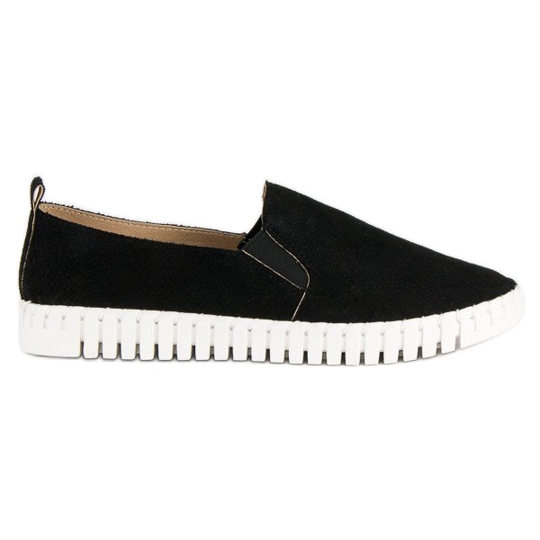 Tullo Black Suede Slipons
