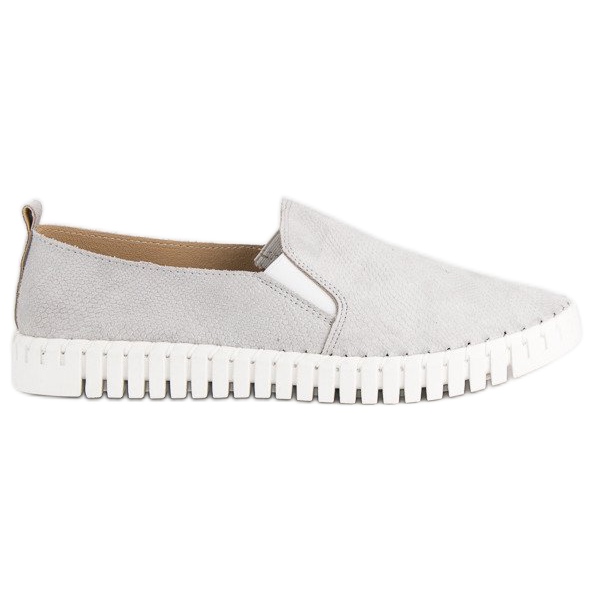 Tullo Gray suede slipons grey