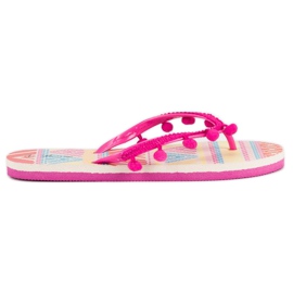 Ax Boxing Flip-flops with pompoms pink