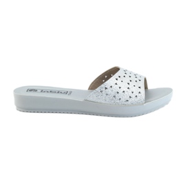 INBLU BM30 silver openwork slippers grey INBLU BM30 silver openwork slippers grey