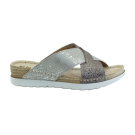 KOMFORT INBLU 010 silver slippers grey
