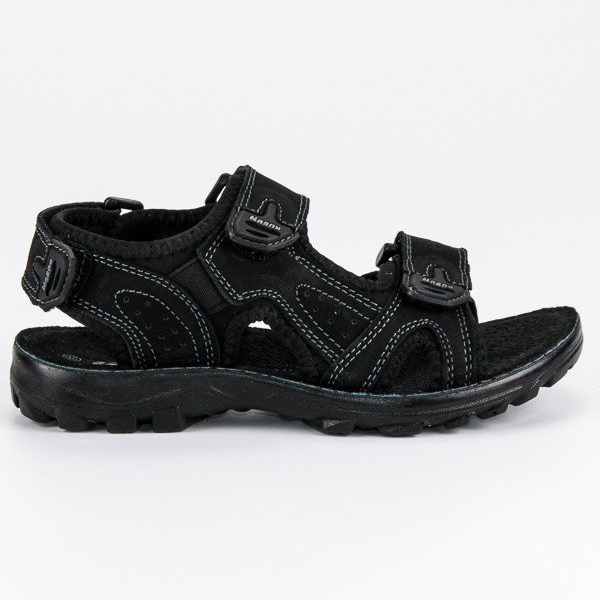 Hasby Children's leather sandals black