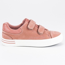 Suede Sneakers with Velcro pink Suede Sneakers with Velcro pink