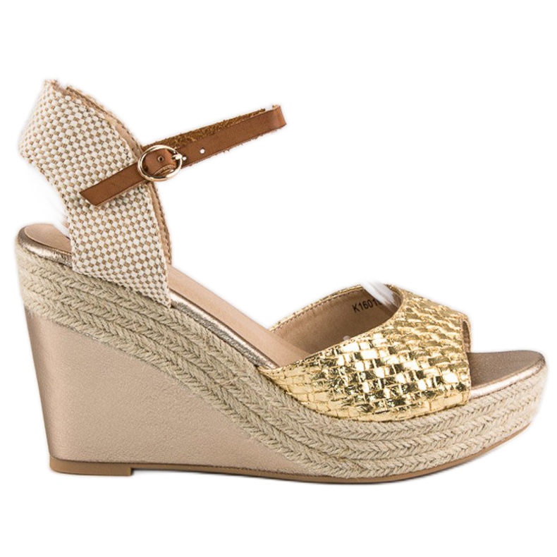 Kylie Golden Espadrilles Sandals