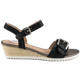 Kylie Espadrilles sandals with buckle black