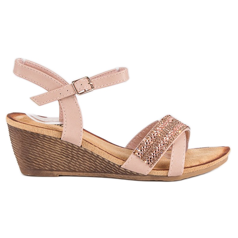Fama Sandals with ornaments pink