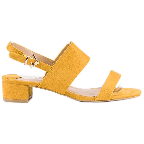 Fama Low-heeled sandals yellow Fama Low-heeled sandals yellow