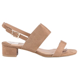 Fama Low-heeled sandals brown
