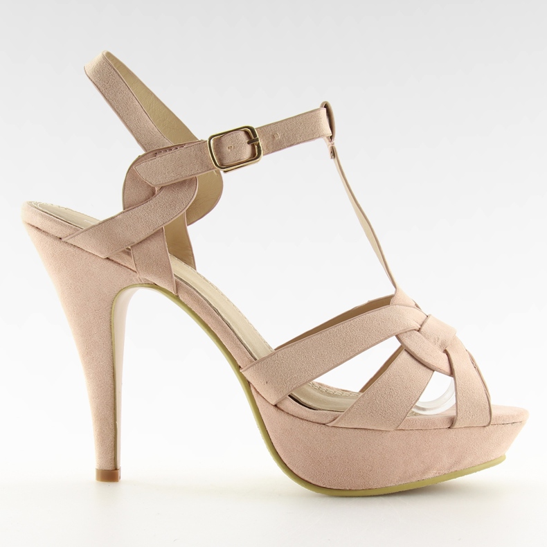 Pink Heeled sandals B99018Y-SP pink