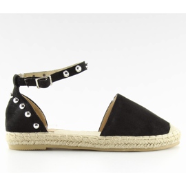 Black Espadrilles with studs A636-ESP-1 black