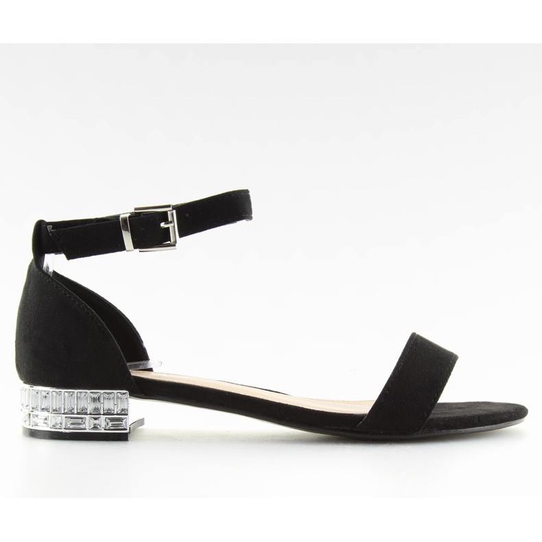 Black sandals with crystals 99-78 black