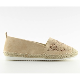 Espadrilles decorated with beige 5599-1 Beige