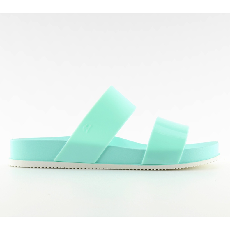 KM122 S.BLUE blue silicone slippers