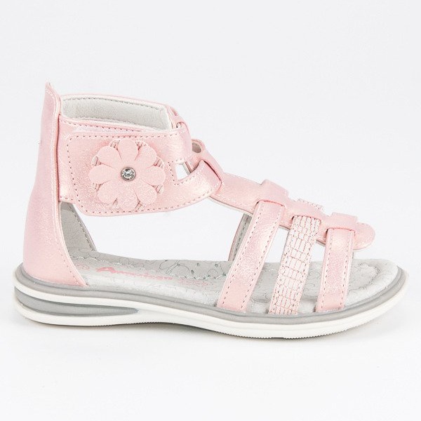 American Club Sandals With American Flower pink
