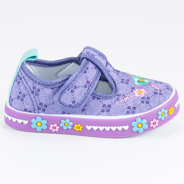 American Club Purple Velcro sneakers American violet