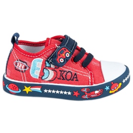 American Club Children's space sneakers red