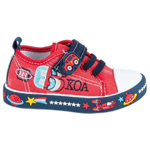 American Club Children's space sneakers red
