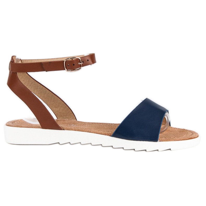 American Club American buckle sandals blue