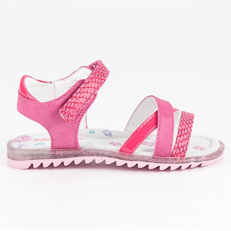 Hasby Velcro sandals pink