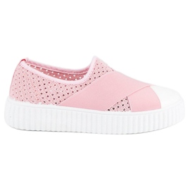 Openwork Creepers sneakers pink