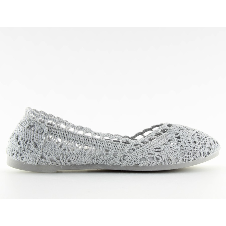 Gray lace ballerina JX59P gray grey