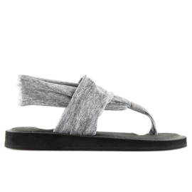 Gray Sandals, cotton, gray DD81P gray grey