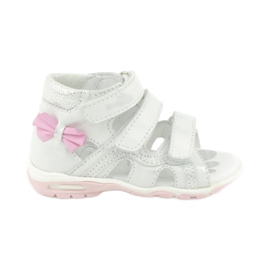 Ren shoe sandals with a bow 1489 white silver -plated Ren BUT