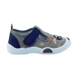 American Club gray children's sneakers with Velcro 105/2018 grey navy blue American Club gray children's sneakers with Velcro 105/2018 grey navy blue