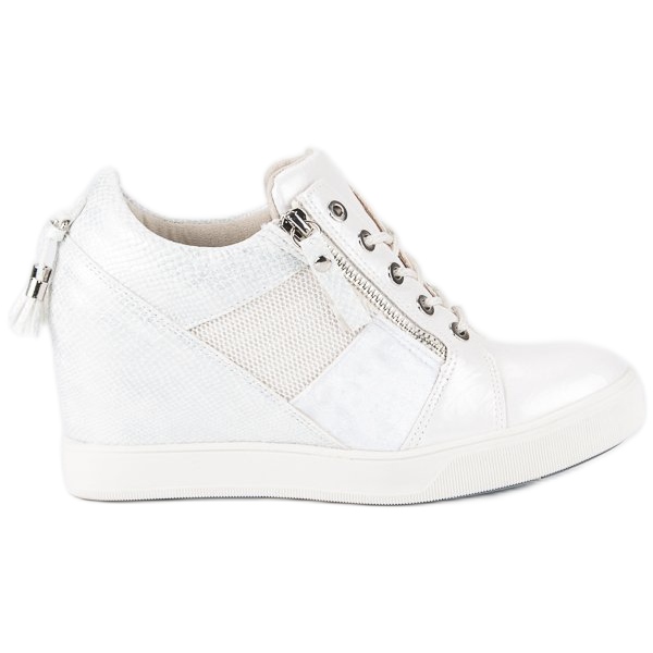 Kylie Fashionable wedge sneakers white Kylie Fashionable wedge sneakers white