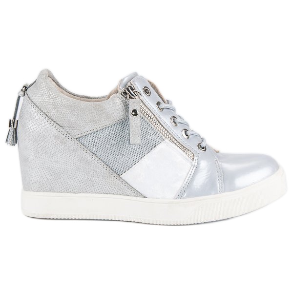 Kylie Fashionable wedge sneakers grey