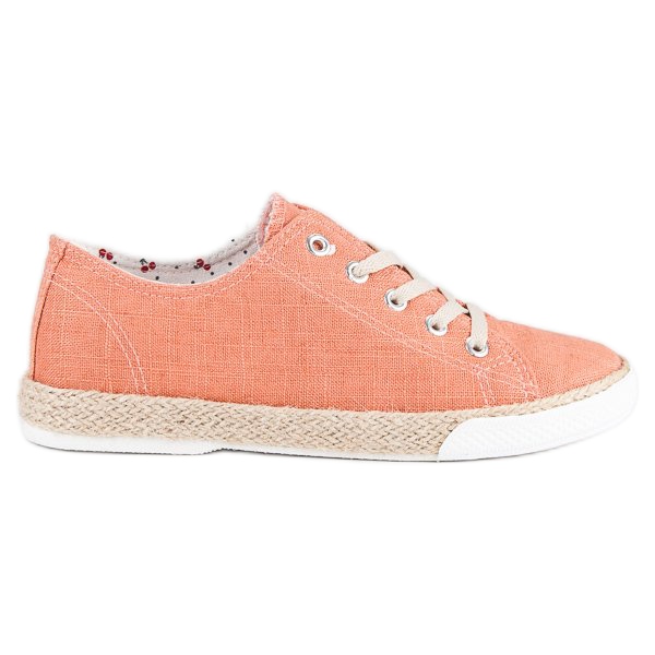 Kylie Lace-up espadrilles orange