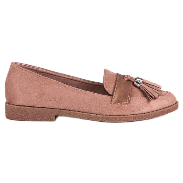 Elegant pink moccasins