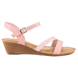 Bello Star Comfortable wedge sandals pink