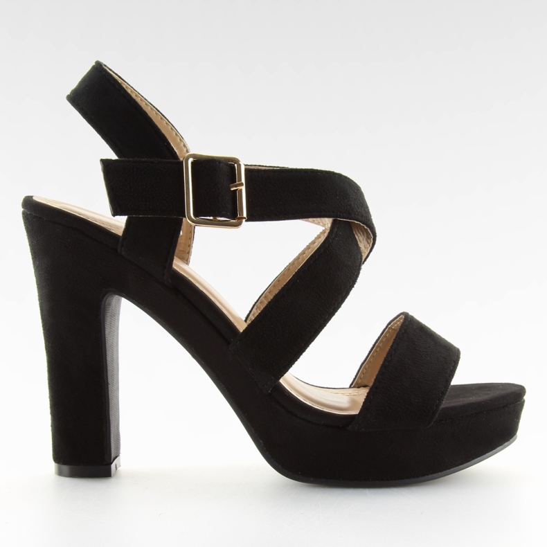 Black sandals on the post BJ1602-SD black