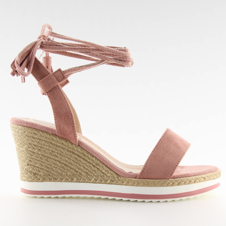 Pink sandals on wedges JH630 pink