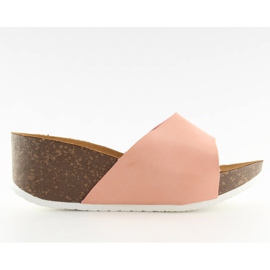 Pink JM26 comfortable wedge slippers