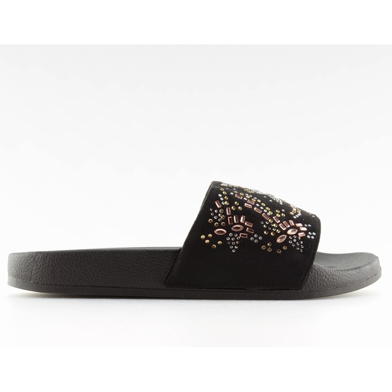 Black women's black slippers 883 black