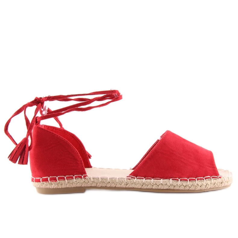 Open toe red espadrilles Z-17 red