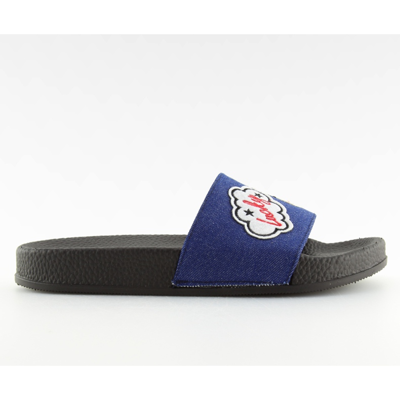 Navy blue denim slippers ZY-1205 D.BLUE