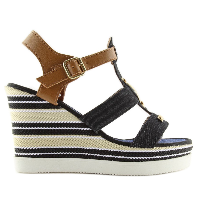 Black YQ05 Black wedge sandals Black YQ05 Black wedge sandals