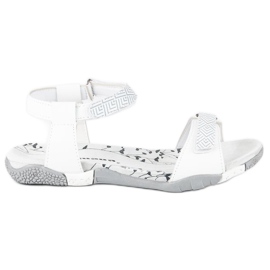 Hasby Flat velcro sandals white