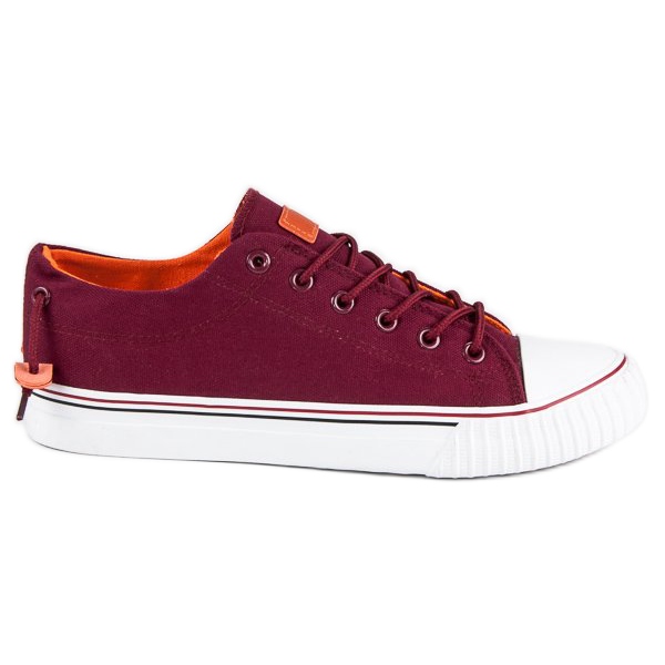 L&H Men's burgundy sneakers red