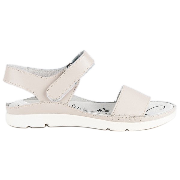 Filippo Beige Leather Sandals