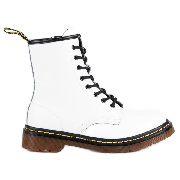 McKey White leather boots