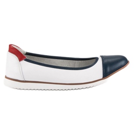 Filippo Leather ballerinas white