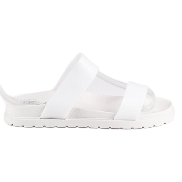 Women's white slippers