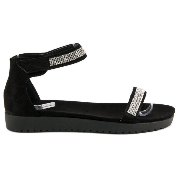 Evento Elegant velcro sandals black